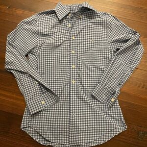 Vineyard Vines Blue and White Gingham Button-Down Shirt